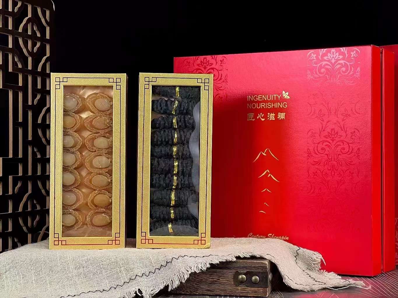 鲍鱼海参干春节年货礼盒