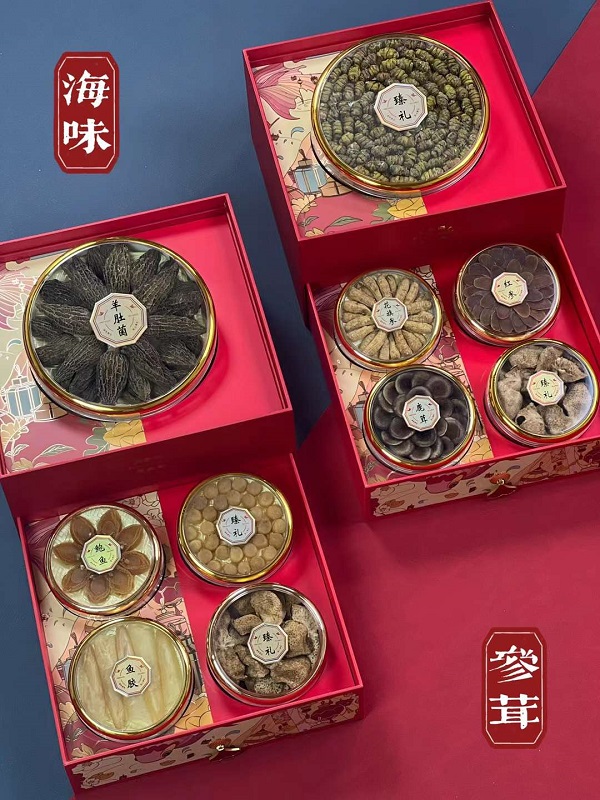 石斛花旗参鹿茸红参礼盒